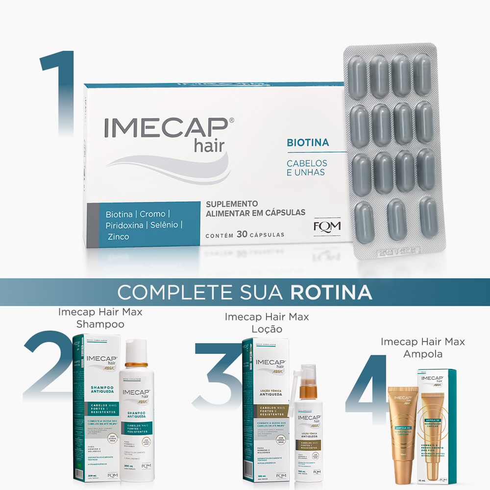 IMECAP HAIR - 30 C&Aacute;PSULA